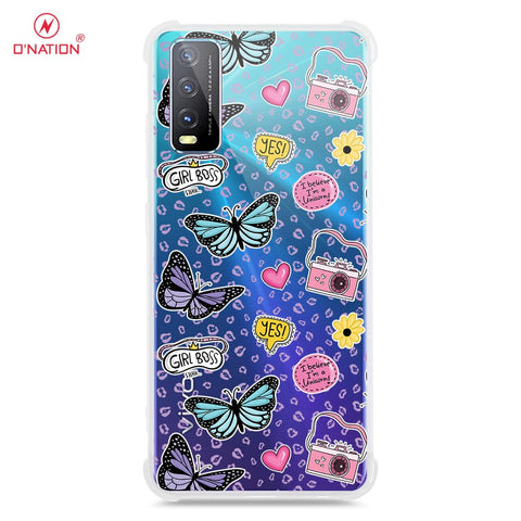 Vivo Y20s Cover - O'Nation Butterfly Dreams Series - 9 Designs - Clear Phone Case - Soft Silicon Borders