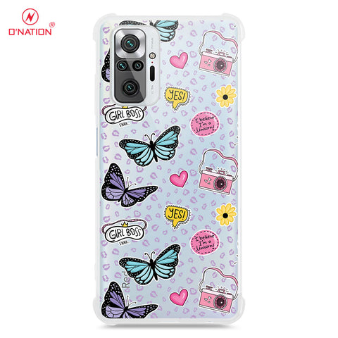 Xiaomi Redmi Note 10 Pro 4G Cover - O'Nation Butterfly Dreams Series - 9 Designs - Clear Phone Case - Soft Silicon Borders