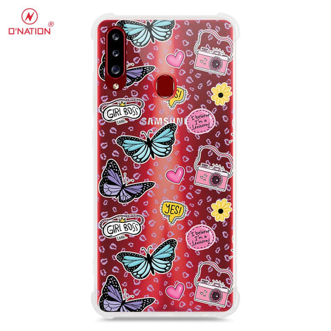 Samsung Galaxy A20s Cover - O'Nation Butterfly Dreams Series - 9 Designs - Clear Phone Case - Soft Silicon Borders