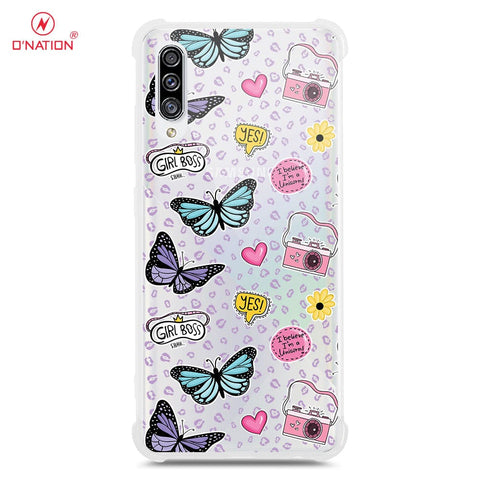 Samsung Galaxy A50 Cover - O'Nation Butterfly Dreams Series - 9 Designs - Clear Phone Case - Soft Silicon Borders