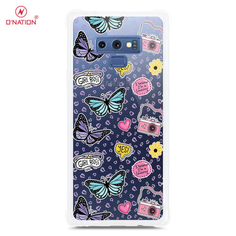 Samsung Galaxy Note 9 Cover - O'Nation Butterfly Dreams Series - 9 Designs - Clear Phone Case - Soft Silicon Borders