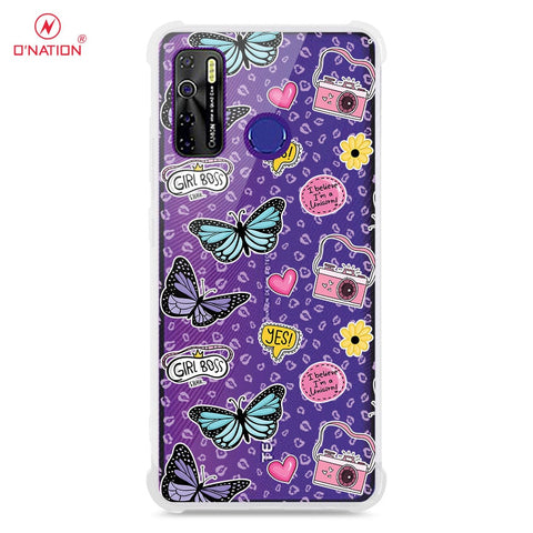 Tecno Camon 15 Cover - O'Nation Butterfly Dreams Series - 9 Designs - Clear Phone Case - Soft Silicon Borders