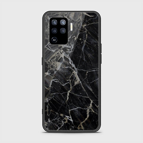 Oppo F19 Pro Cover - Black Marble Series - HQ Ultra Shine Premium Infinity Glass Soft Silicon Borders Case