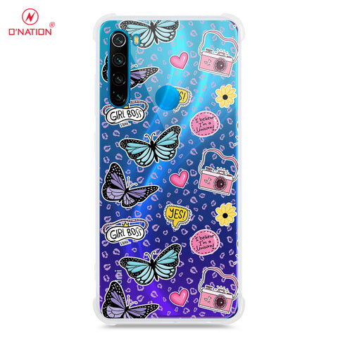 Xiaomi Redmi Note 8 Cover - O'Nation Butterfly Dreams Series - 9 Designs - Clear Phone Case - Soft Silicon Borders