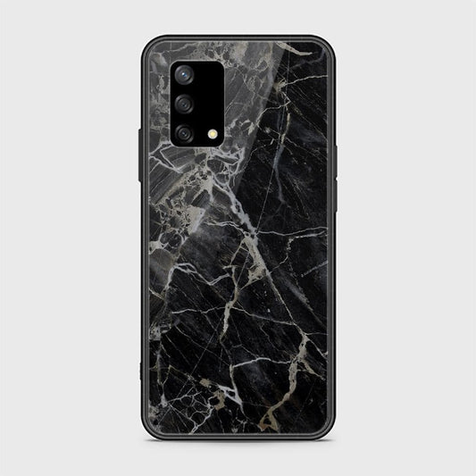 Oppo A74 Cover - Black Marble Series - HQ Ultra Shine Premium Infinity Glass Soft Silicon Borders Case