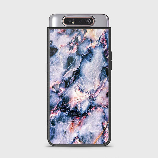 Samsung Galaxy A80 Cover - Colorful Marble Series - HQ Ultra Shine Premium Infinity Glass Soft Silicon Borders Case