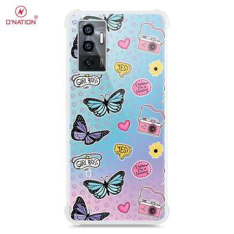 Vivo S10e Cover - O'Nation Butterfly Dreams Series - 9 Designs - Clear Phone Case - Soft Silicon Borders