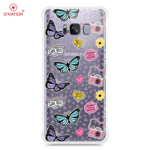 Samsung Galaxy S8 Cover - O'Nation Butterfly Dreams Series - 9 Designs - Clear Phone Case - Soft Silicon Borders