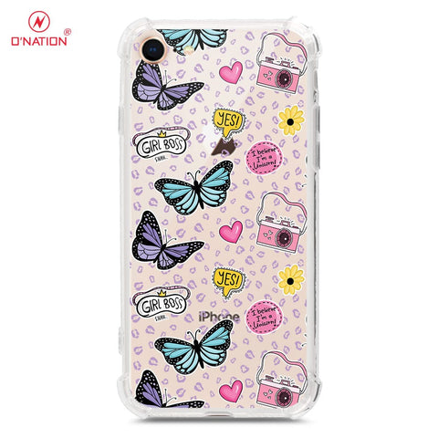 iPhone 8 / 7 Cover - O'Nation Butterfly Dreams Series - 9 Designs - Clear Phone Case - Soft Silicon Borders