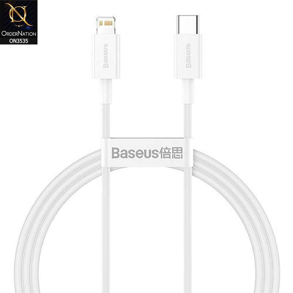 Baseus Superior Series TypeC To iPhone 20W Fast Charging Cable 1m - White