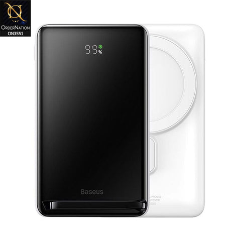 Baseus Magnetic Bracket Wireless 10,000mah Power Bank 20W - White