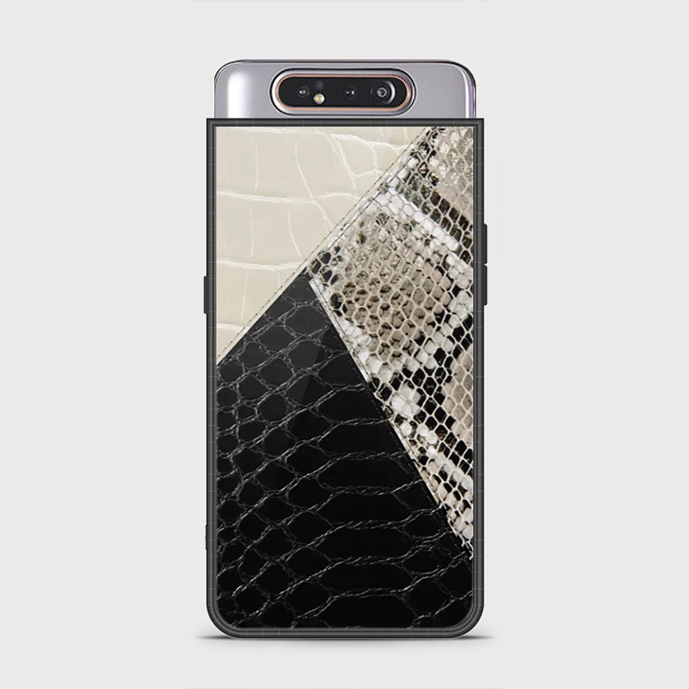 Samsung Galaxy A80 Cover - Printed Skins Series - HQ Ultra Shine Premium Infinity Glass Soft Silicon Borders Case