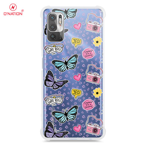 Xiaomi Redmi Note 10 5G Cover - O'Nation Butterfly Dreams Series - 9 Designs - Clear Phone Case - Soft Silicon Borders