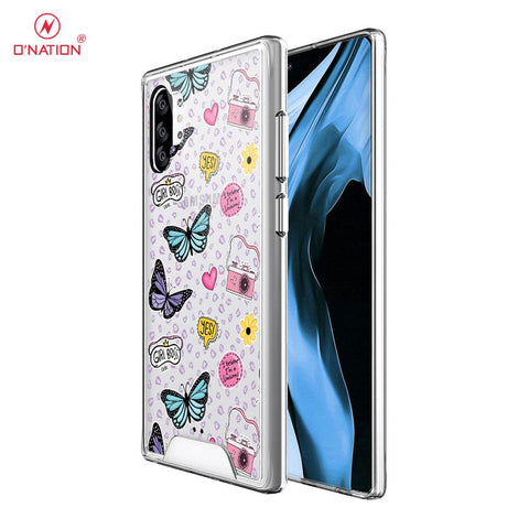 Samsung Galaxy Note 10 Plus Cover - O'Nation Butterfly Dreams Series - 9 Designs - Clear Phone Case - Soft Silicon Borders