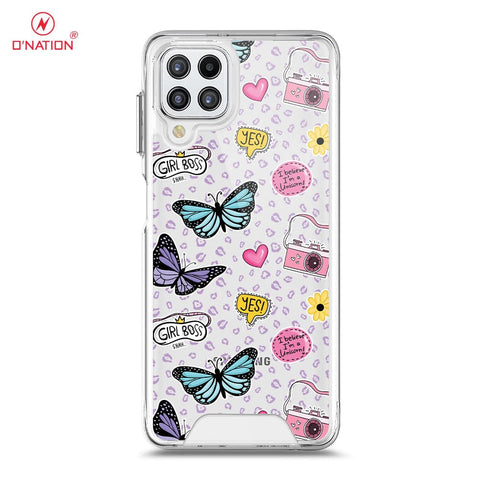 Samsung Galaxy M22 Cover - O'Nation Butterfly Dreams Series - 9 Designs - Clear Phone Case - Soft Silicon Borders