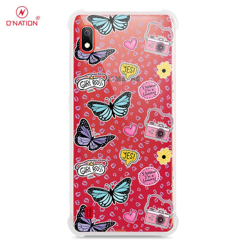 Samsung Galaxy A10 Cover - O'Nation Butterfly Dreams Series - 9 Designs - Clear Phone Case - Soft Silicon Borders