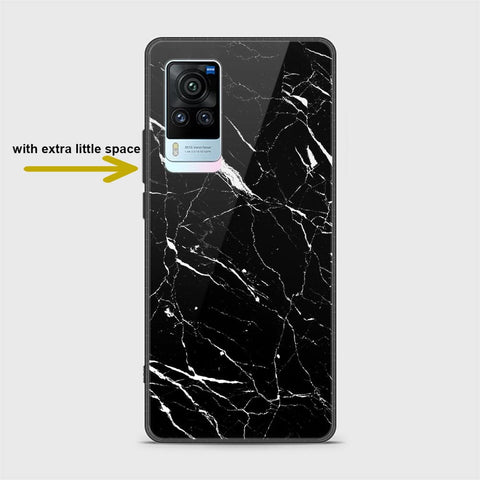 Vivo X60 Pro Cover - Black Marble Series - HQ Ultra Shine Premium Infinity Glass Soft Silicon Borders Case SuccessActive