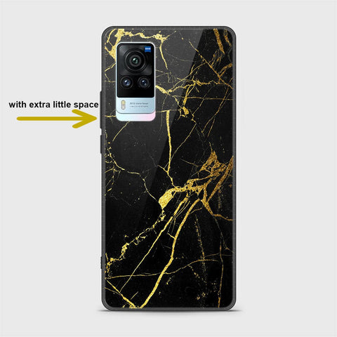 Vivo X60 Pro Cover - Black Marble Series - HQ Ultra Shine Premium Infinity Glass Soft Silicon Borders Case SuccessActive