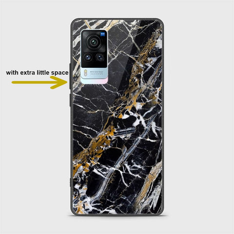 Vivo X60 Pro Cover - Black Marble Series - HQ Ultra Shine Premium Infinity Glass Soft Silicon Borders Case SuccessActive