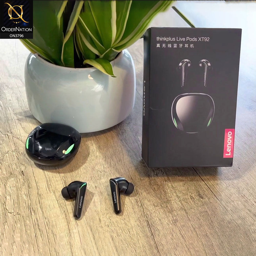 XT92 Wireless Earphone TWS Gaming Earbuds- Black