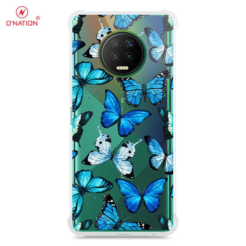 Infinix Note 7 Cover - O'Nation Butterfly Dreams Series - 9 Designs - Clear Phone Case - Soft Silicon Borders