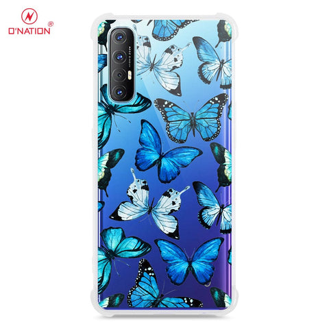 Oppo Reno 3 Pro Cover - O'Nation Butterfly Dreams Series - 9 Designs - Clear Phone Case - Soft Silicon Borders