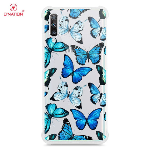 Samsung galaxy A70 Cover - O'Nation Butterfly Dreams Series - 9 Designs - Clear Phone Case - Soft Silicon Borders