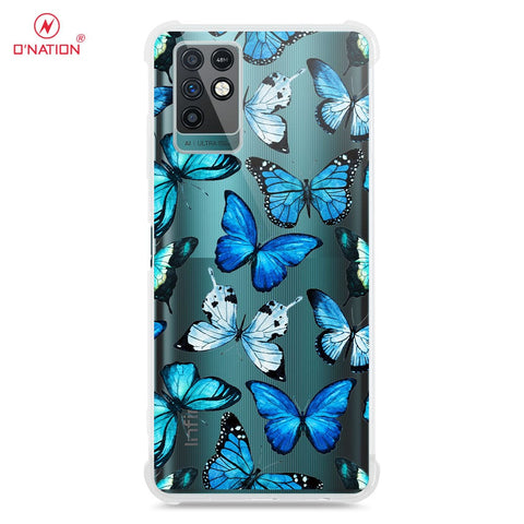 Infinix Note 10 Cover - O'Nation Butterfly Dreams Series - 9 Designs - Clear Phone Case - Soft Silicon Borders