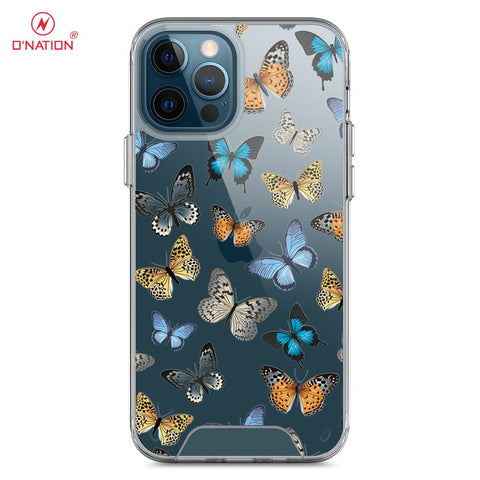 iPhone 12 Pro Cover - O'Nation Butterfly Dreams Series - 9 Designs - Clear Phone Case - Soft Silicon Borders