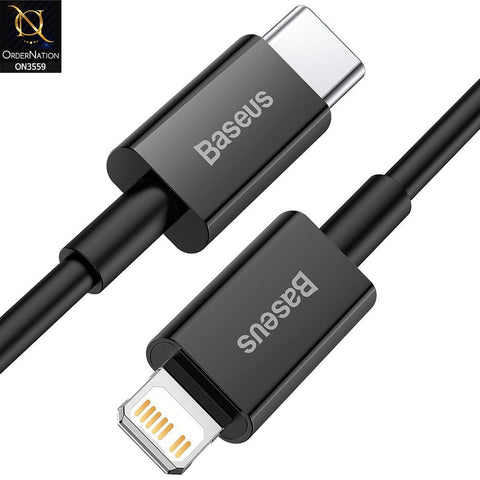 Baseus Superior Series TypeC To iPhone 20W Fast Charging Cable 1m - Black