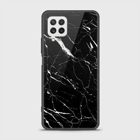 Samsung Galaxy M32 Cover - Black Marble Series - HQ Ultra Shine Premium Infinity Glass Soft Silicon Borders Case