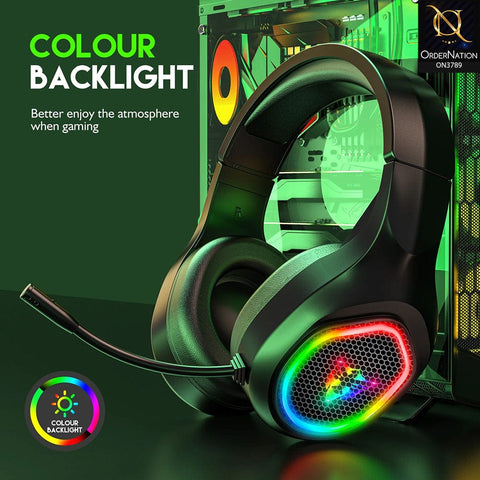 3D Stereo G500 Comfortable Noise Gaming Headphones Wired Game Headset with RGB LED Light With Mic ( Not Wireless/Bluetooth )