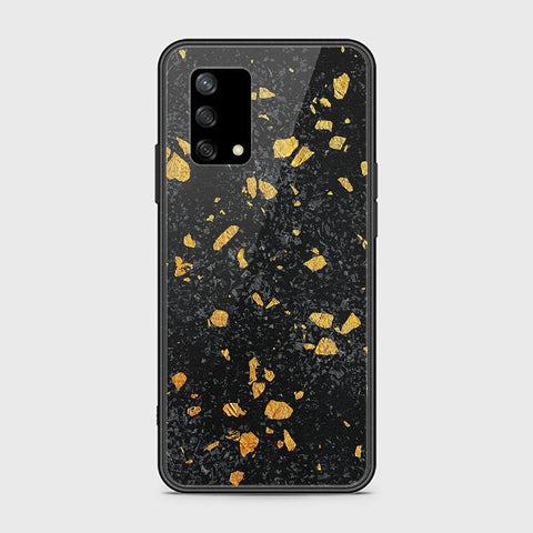 Oppo A74 Cover - Black Marble Series - HQ Ultra Shine Premium Infinity Glass Soft Silicon Borders Case