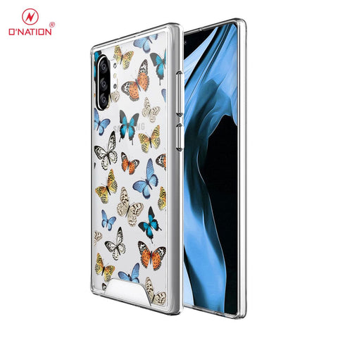 Samsung Galaxy Note 10 Plus Cover - O'Nation Butterfly Dreams Series - 9 Designs - Clear Phone Case - Soft Silicon Borders