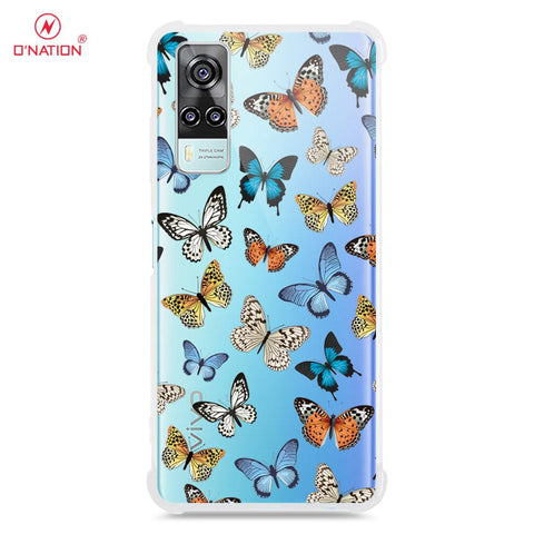 Vivo Y51s Cover - O'Nation Butterfly Dreams Series - 9 Designs - Clear Phone Case - Soft Silicon Borders