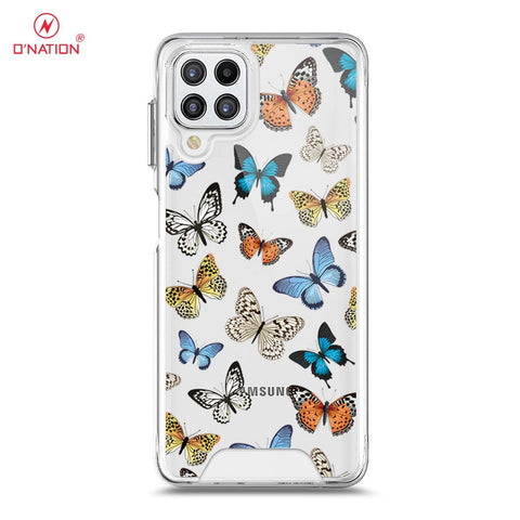 Samsung Galaxy M22 Cover - O'Nation Butterfly Dreams Series - 9 Designs - Clear Phone Case - Soft Silicon Borders