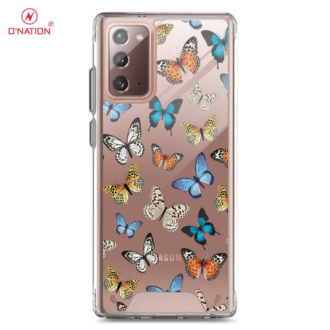 Samsung Galaxy Note 20 Cover - O'Nation Butterfly Dreams Series - 9 Designs - Clear Phone Case - Soft Silicon Bordersx