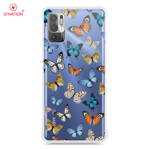 Xiaomi Redmi Note 10 5G Cover - O'Nation Butterfly Dreams Series - 9 Designs - Clear Phone Case - Soft Silicon Borders