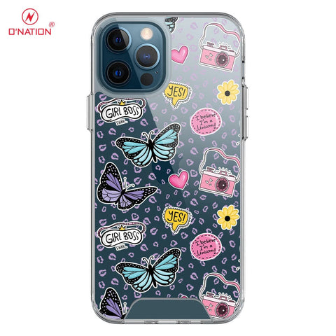 iPhone 12 Pro Cover - O'Nation Butterfly Dreams Series - 9 Designs - Clear Phone Case - Soft Silicon Borders