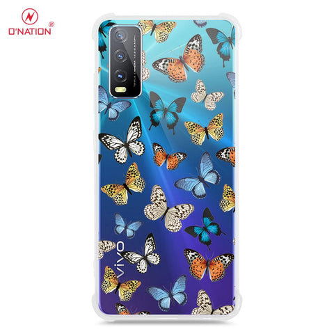 Vivo Y20s Cover - O'Nation Butterfly Dreams Series - 9 Designs - Clear Phone Case - Soft Silicon Borders