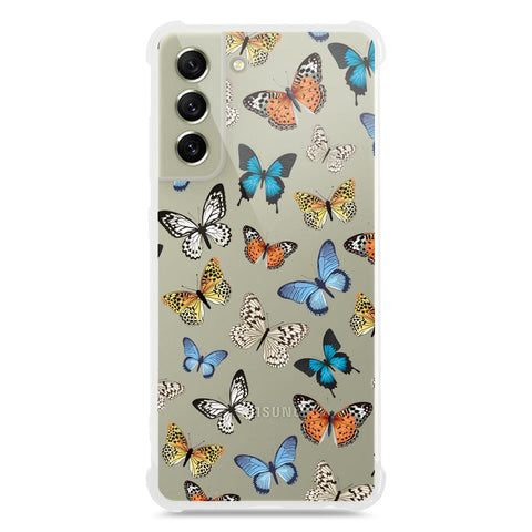 Samsung Galaxy S21 FE 5G Cover - O'Nation Butterfly Dreams Series - 9 Designs - Clear Phone Case - Soft Silicon Borders