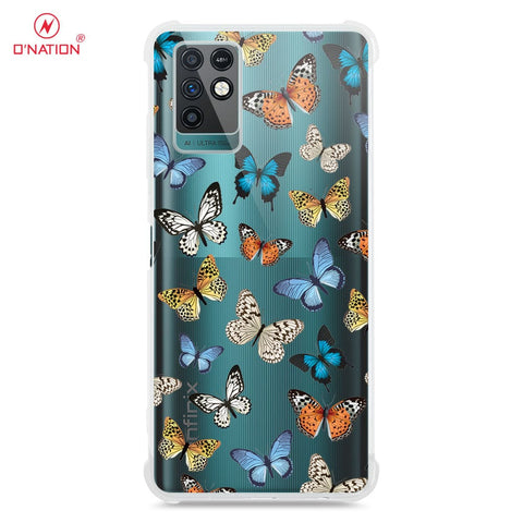 Infinix Note 10 Cover - O'Nation Butterfly Dreams Series - 9 Designs - Clear Phone Case - Soft Silicon Borders