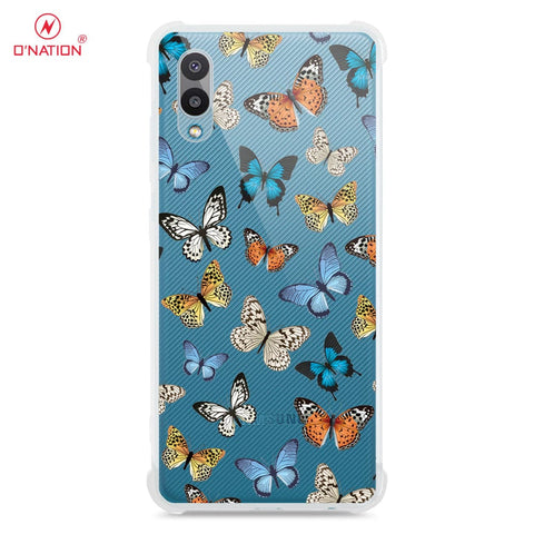 Samsung Galaxy A02 Cover - O'Nation Butterfly Dreams Series - 9 Designs - Clear Phone Case - Soft Silicon Borders