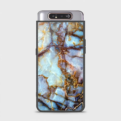 Samsung Galaxy A80 Cover - Colorful Marble Series - HQ Ultra Shine Premium Infinity Glass Soft Silicon Borders Case