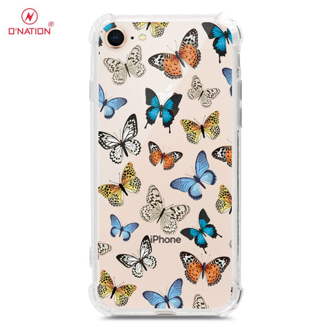 iPhone 8 / 7 Cover - O'Nation Butterfly Dreams Series - 9 Designs - Clear Phone Case - Soft Silicon Borders