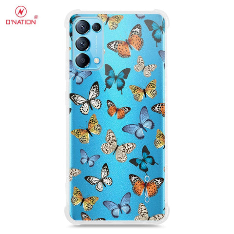 Oppo Reno 5 Pro 5G Cover - O'Nation Butterfly Dreams Series - 9 Designs - Clear Phone Case - Soft Silicon Borders