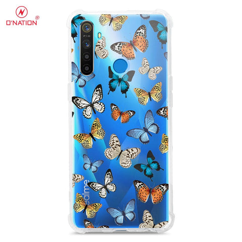 Realme 5 Cover - O'Nation Butterfly Dreams Series - 9 Designs - Clear Phone Case - Soft Silicon Borders