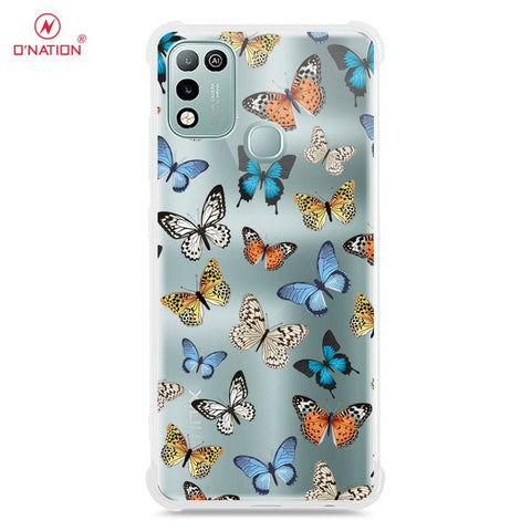 Infinix Hot 10 Play Cover - O'Nation Butterfly Dreams Series - 9 Designs - Clear Phone Case - Soft Silicon Borders