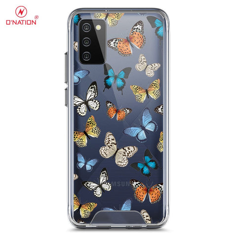 Samsung Galaxy M02s Cover - O'Nation Butterfly Dreams Series - 9 Designs - Clear Phone Case - Soft Silicon Borders