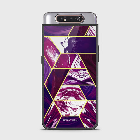 Samsung Galaxy A80 Cover - O'Nation Shades of Marble Series - HQ Ultra Shine Premium Infinity Glass Soft Silicon Borders Case